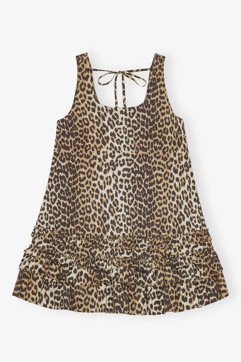 GANNI - Kjole - Leopard - Poplin mini W0906