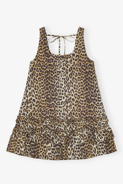 GANNI - Kjole - Leopard - Poplin mini W0906