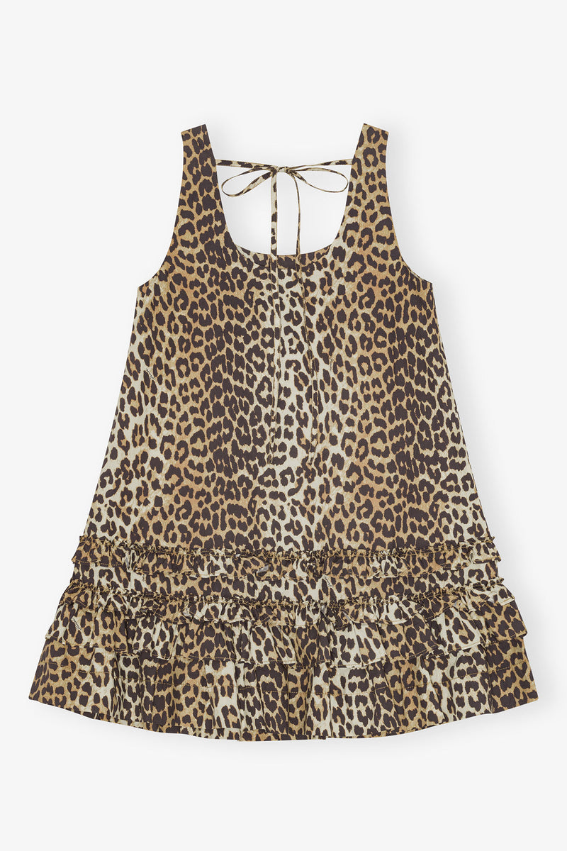 GANNI - Kjole - Leopard - Poplin mini W0906