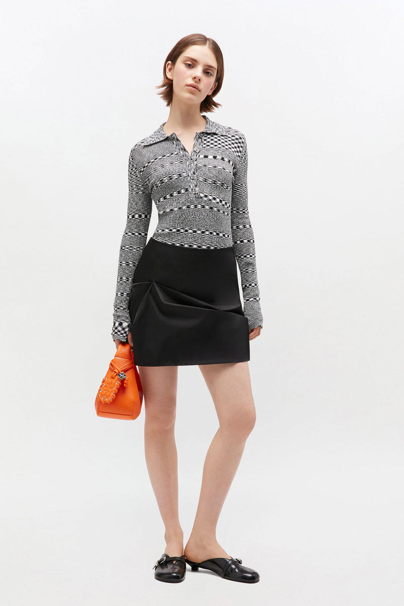 Ganni - Nederdel - Black - Nylon W0986