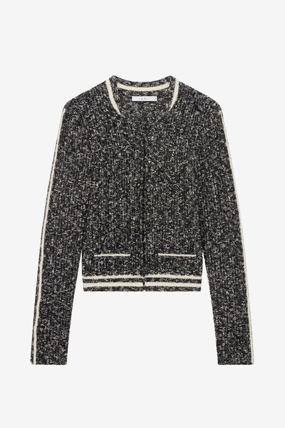 IRO - Cardigan - Sort/grå - Saphira Tweet