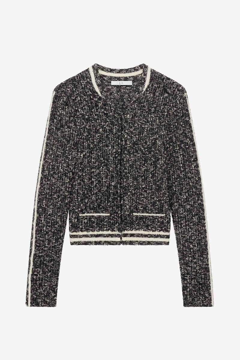 IRO - Cardigan - Sort/grå - Saphira Tweet