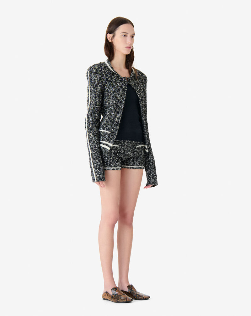 IRO - Cardigan - Sort/grå - Saphira Tweet