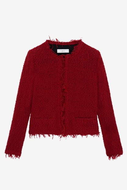 IRO - Cardigan - Rød - Shavani fringed Cardigan
