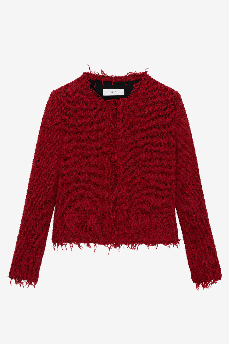 IRO - Cardigan - Rød - Shavani fringed Cardigan