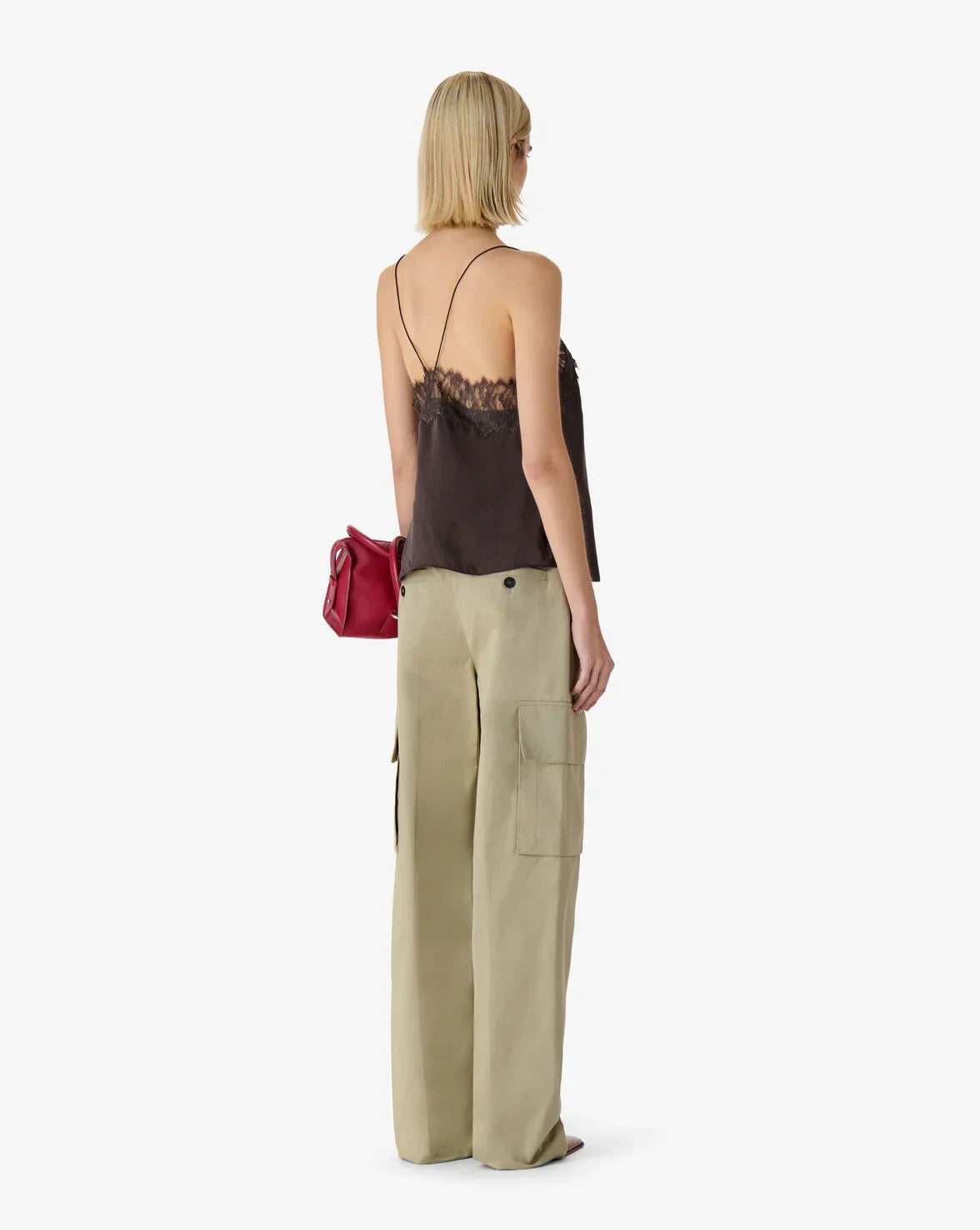 IRO - Top - 100% Silke - Mocha - Newin