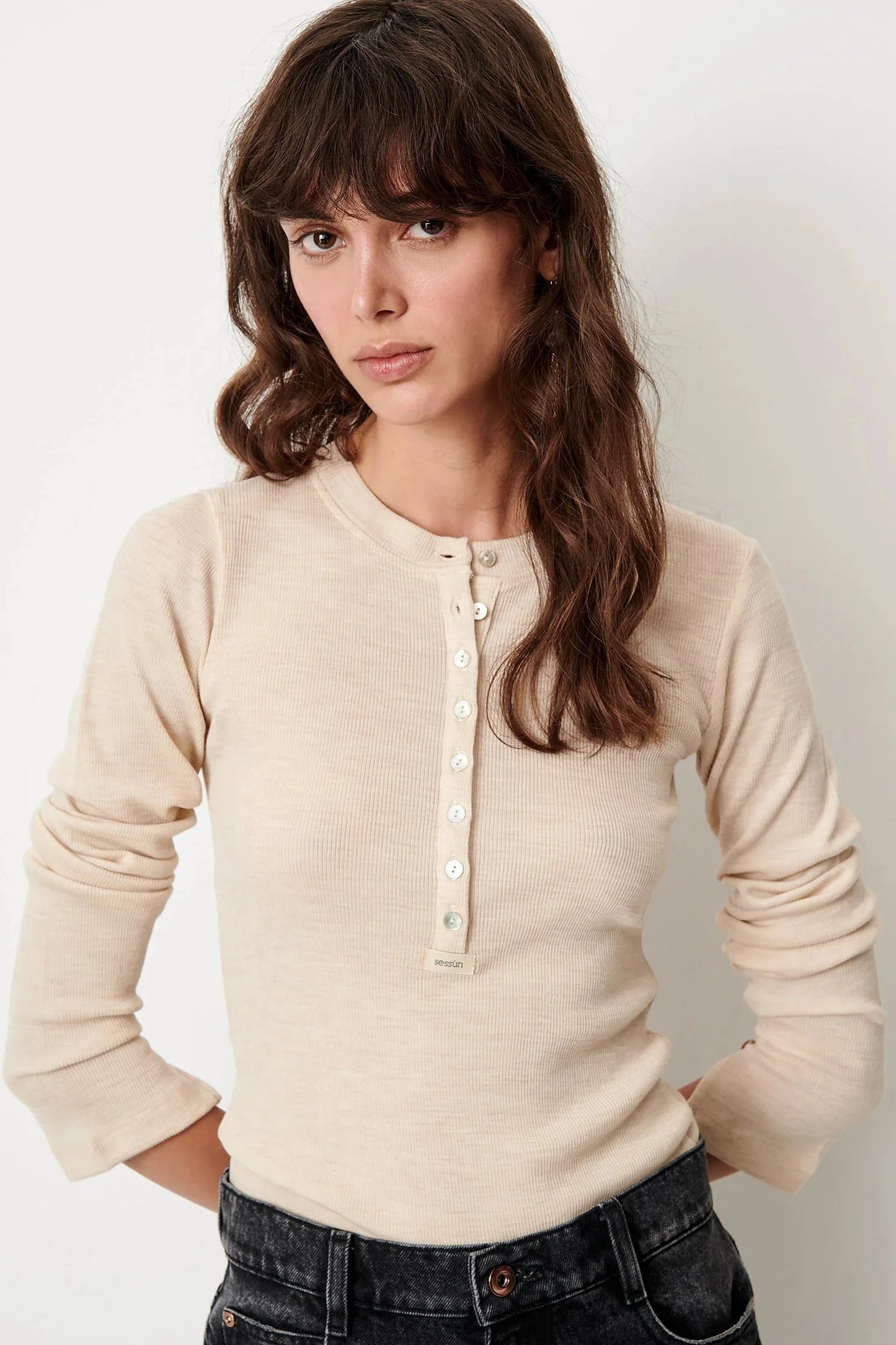 Sessùn - Langærmet T-Shirt - Almond - Rafter