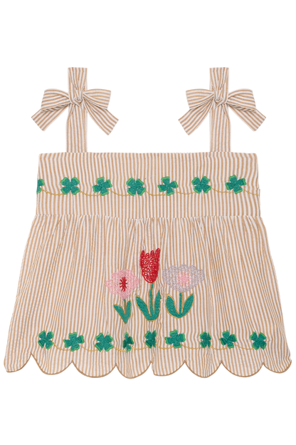 Sissel Edelbo - Top - Sand Stripes - Wenke