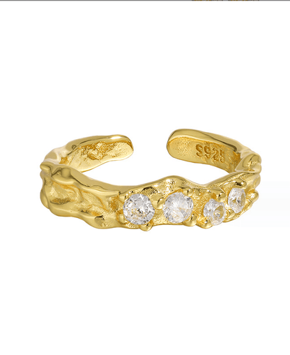 Andcopenhagen Jewelry - Ring - 18 karat guldbelagt 925 sterlingsølv - Aurora zirkonia