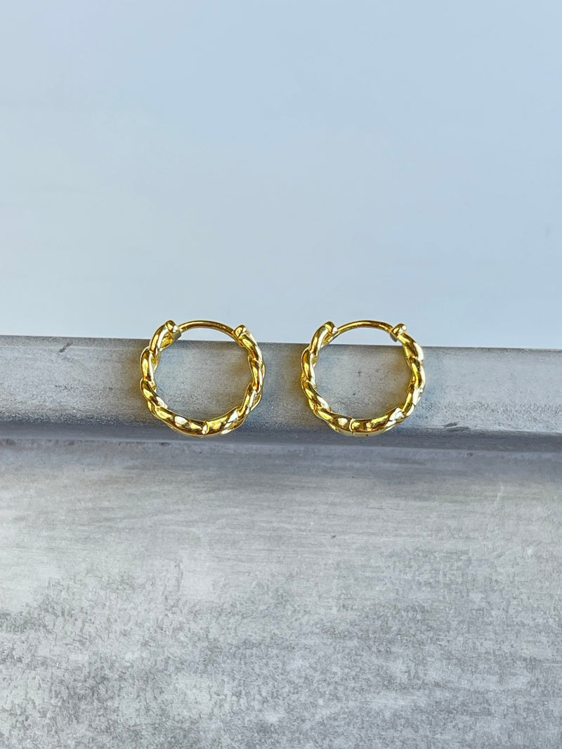 Andcopenhagen Jewelry - Øreringe hoops - 18 karat Guldbelagt 925 sterlingsølv - Bine