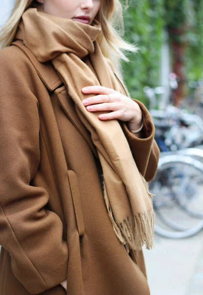 Andcopenhagen Basics-- Cashmeretørklæde sand - 70% cashmere - Yana