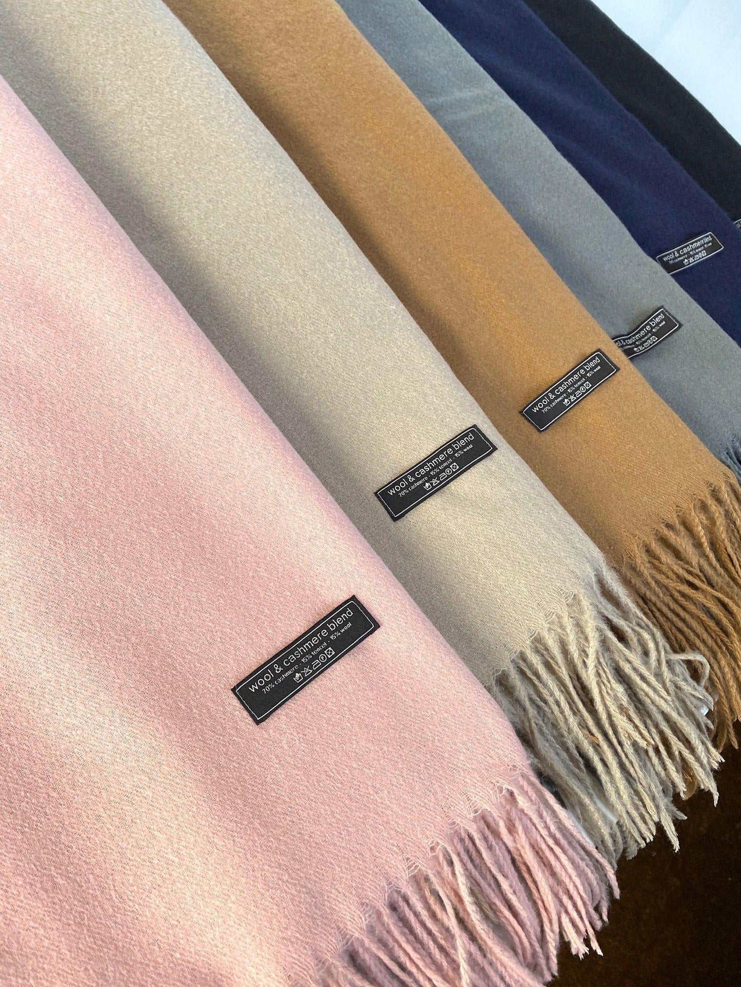 Andcopenhagen Basics-- Cashmeretørklæde sand - 70% cashmere - Yana