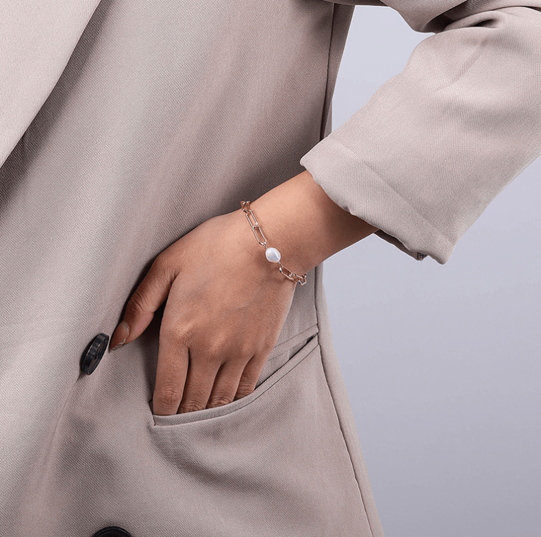 Andcopenhagen  Jewelry - Armbånd - 18 karat guldbelagt - Sanni Chunky Pearl chain