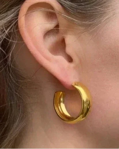 Andcopenhagen Accessories Andcopenhagen - Cindy big Hoops - Guldbelagte øreringe