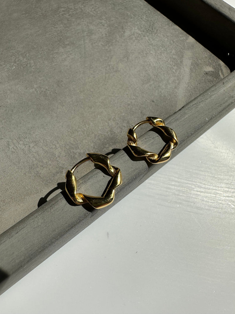 Andcopenhagen Jewelry - Øreringe hoops - 18 karat Guldbelagt 925 sterlingsølv - Ditte