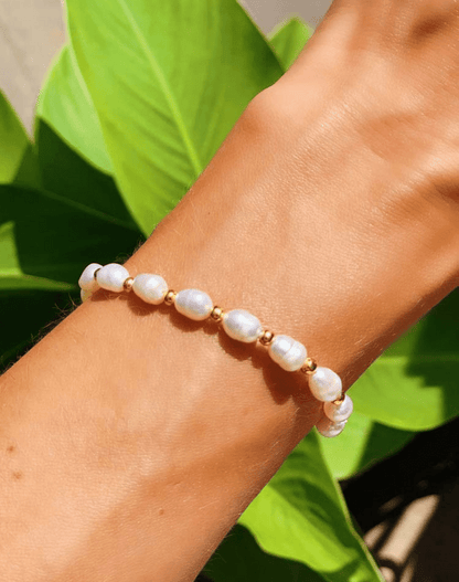 Andcopenhagen Jewelry - Armbånd - 18 karat guldbelagt messing - Early Pearly perle