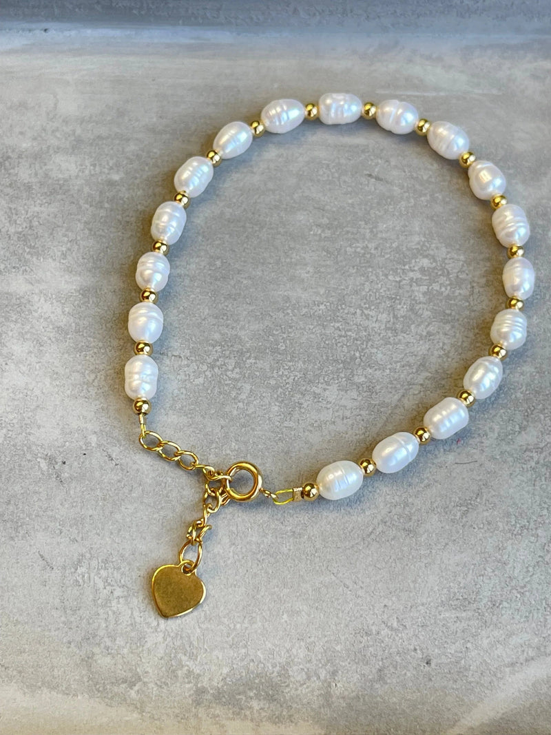 Andcopenhagen Jewelry - Armbånd - 18 karat guldbelagt messing - Early Pearly perle