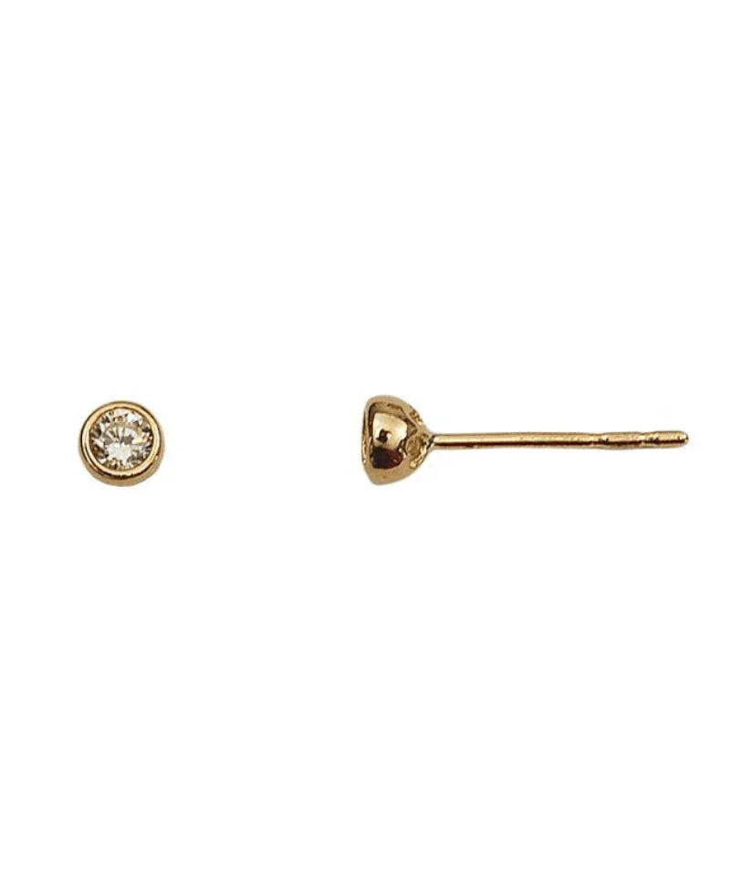 Andcopenhagen Jewelry - Øreringe studs - 18 karat guldbelagt 925 sterlingsølv - Funk zirkon stud