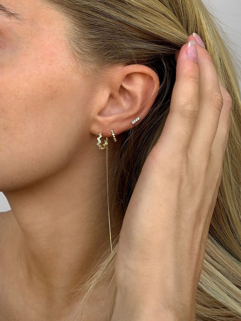 Andcopenhagen Jewelry - Øreringe studs - 18 karat guldbelagt 925 sterlingsølv - Line