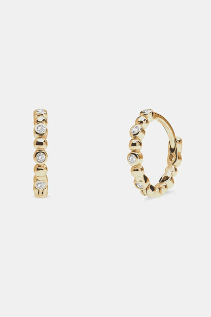 Andcopenhagen Jewelry - Øreringe hoops - 18 karat guldbelagt 925 sterlingsølv - Mille Shiny Dot