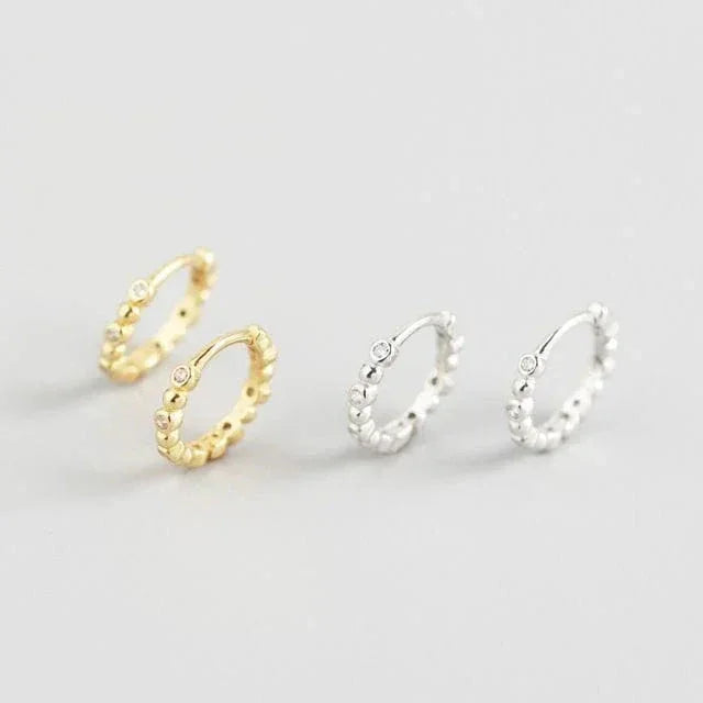 Andcopenhagen Jewelry - Øreringe hoops - 18 karat guldbelagt 925 sterlingsølv - Mille Shiny Dot
