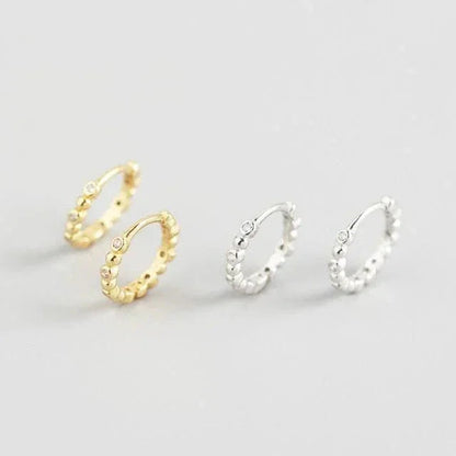 Andcopenhagen Jewelry - Øreringe hoops - 18 karat guldbelagt 925 sterlingsølv - Mille Shiny Dot