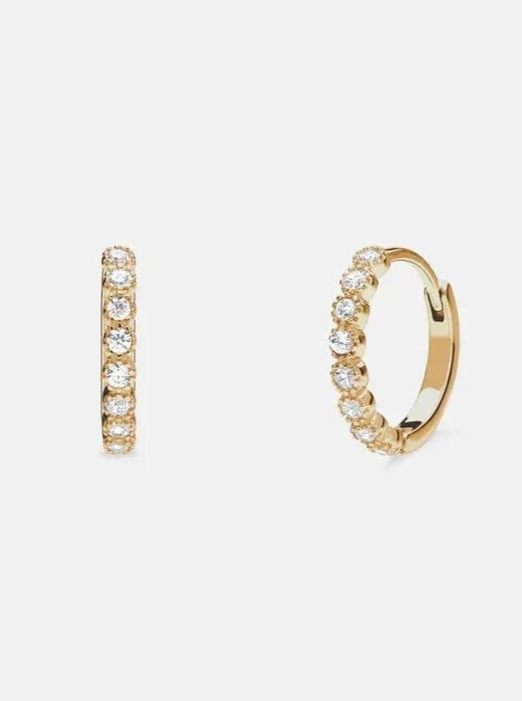 Andcopenhagen Jewelry Icon Collection - Øreringe hoops - 18 karat guldbelagt 925 sterlingsølv - Dea Shiny Hoops