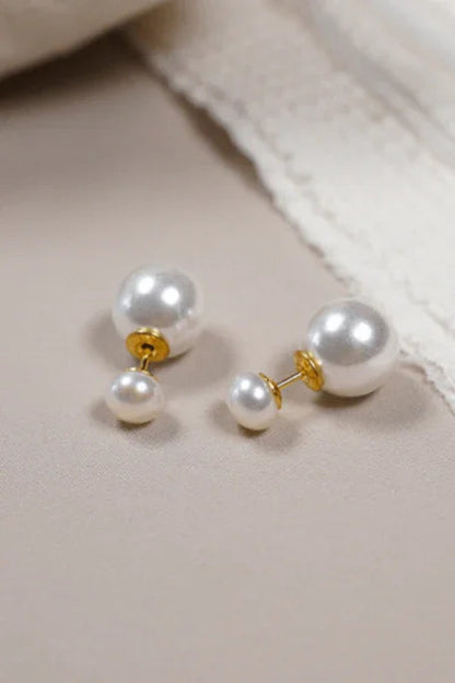 Andcopenhagen Jewelry - Øreringe - 18 karat guldbelagt 925 sterlingsølv - Sophie small double pearl