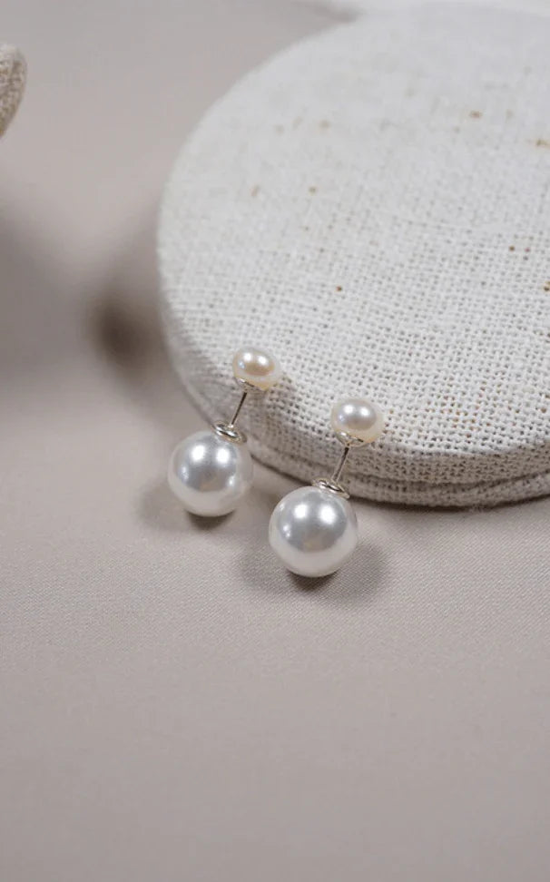 Andcopenhagen Jewelry - Øreringe - 18 karat guldbelagt 925 sterlingsølv - Sophie small double pearl