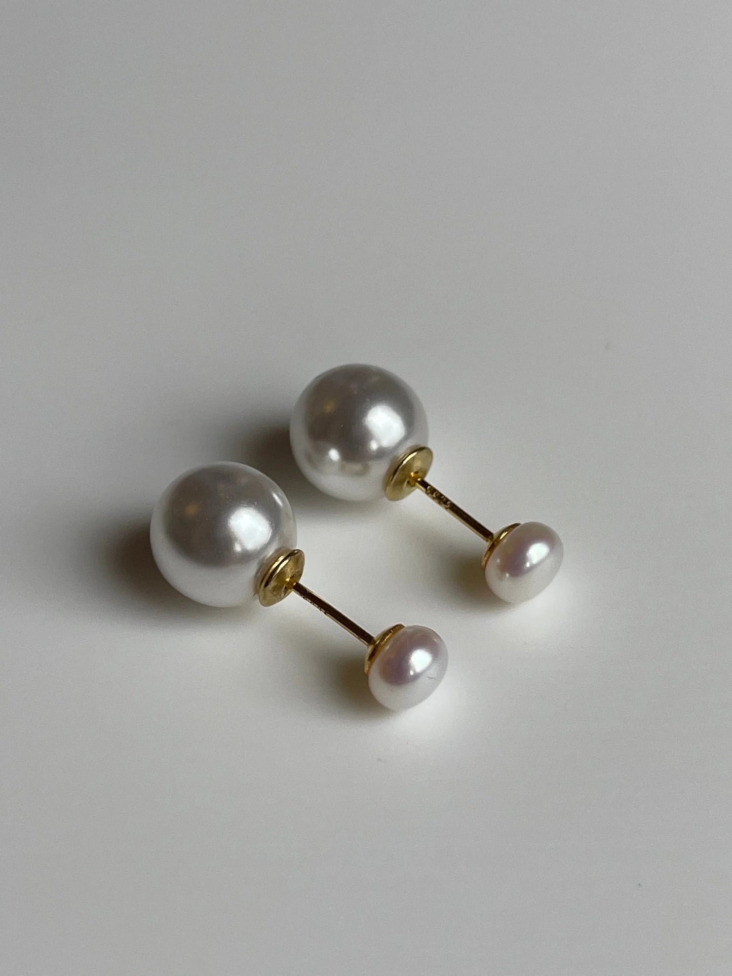 Andcopenhagen Jewelry - Øreringe - 18 karat guldbelagt 925 sterlingsølv - Sophie small double pearl
