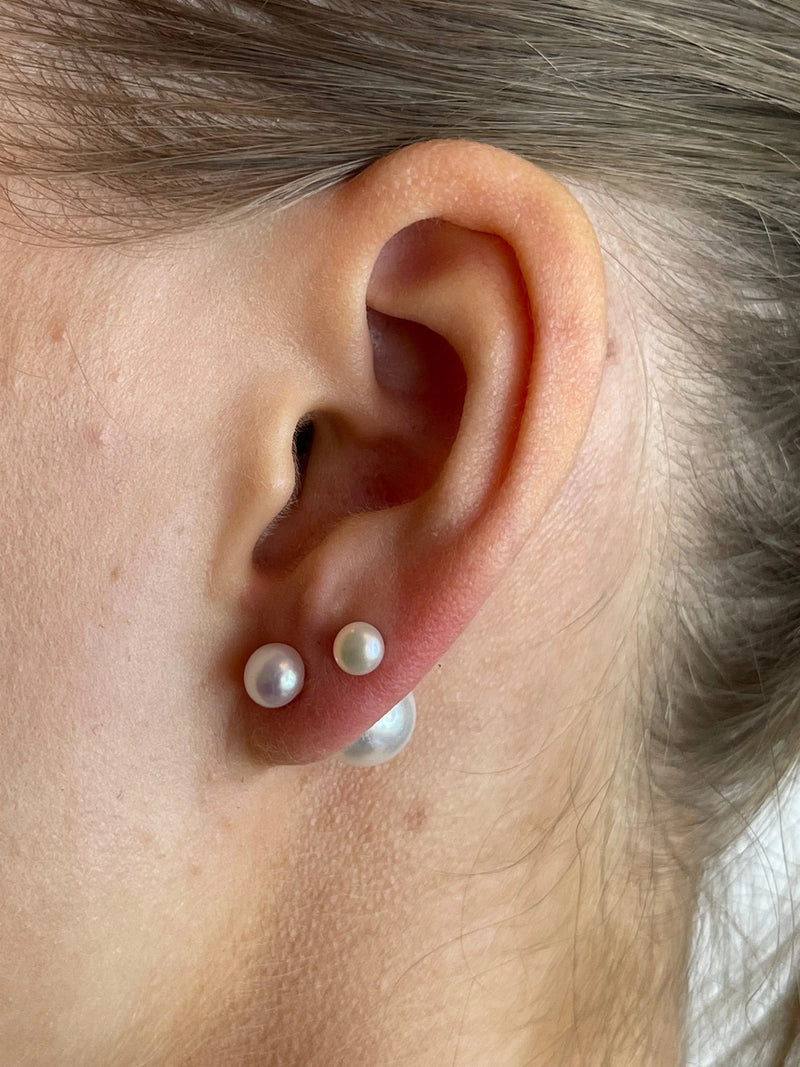 Andcopenhagen Jewelry - Øreringe - 18 karat guldbelagt 925 sterlingsølv - Sophie small double pearl
