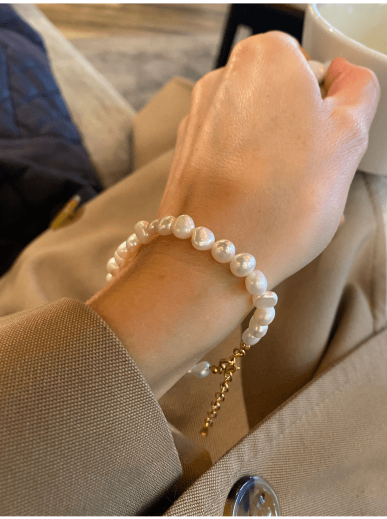 Andcopenhagen - Armbånd - 18 karat guldbelagt sterlingsølv - Timeless Pearl