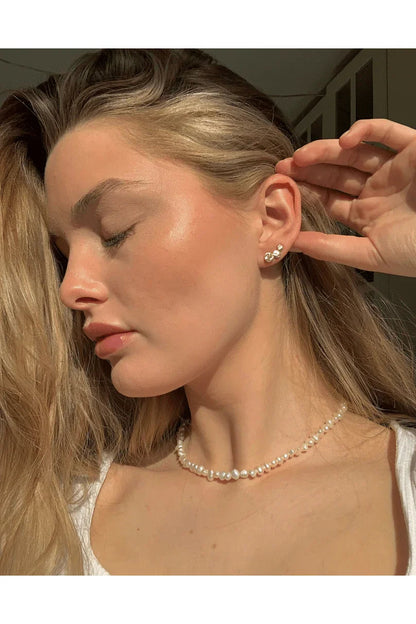 Andcopenhagen Jewelry - Halskæde - 18 karat guldbelagt 925 sterlingsølv - Timeless Pearl