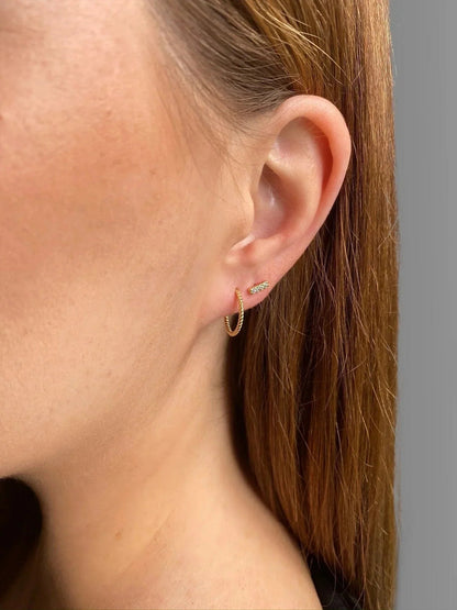 Andcopenhagen Jewelry - Øreringe - 18 karat guldbelagt 925 sterlingsølv - Twisted hoops