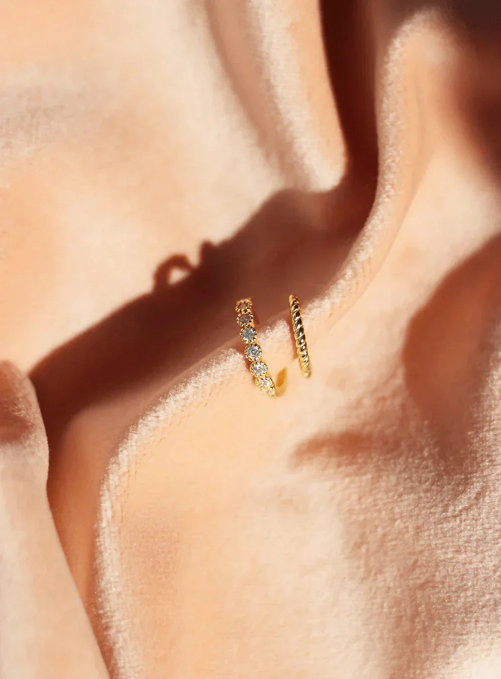 Andcopenhagen Jewelry - Øreringe - 18 karat guldbelagt 925 sterlingsølv - Twisted hoops