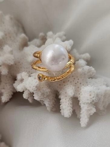 Andcopenhagen Smykker Andcopenhagen - White Pearl Ring