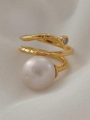 Andcopenhagen Smykker Andcopenhagen - White Pearl Ring