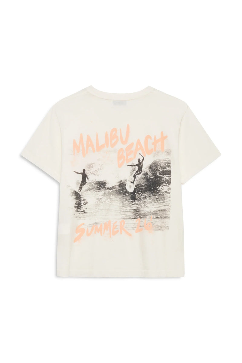 Anine Bing - T-shirt - Washed Buttercream - Shelly Tee Surfer