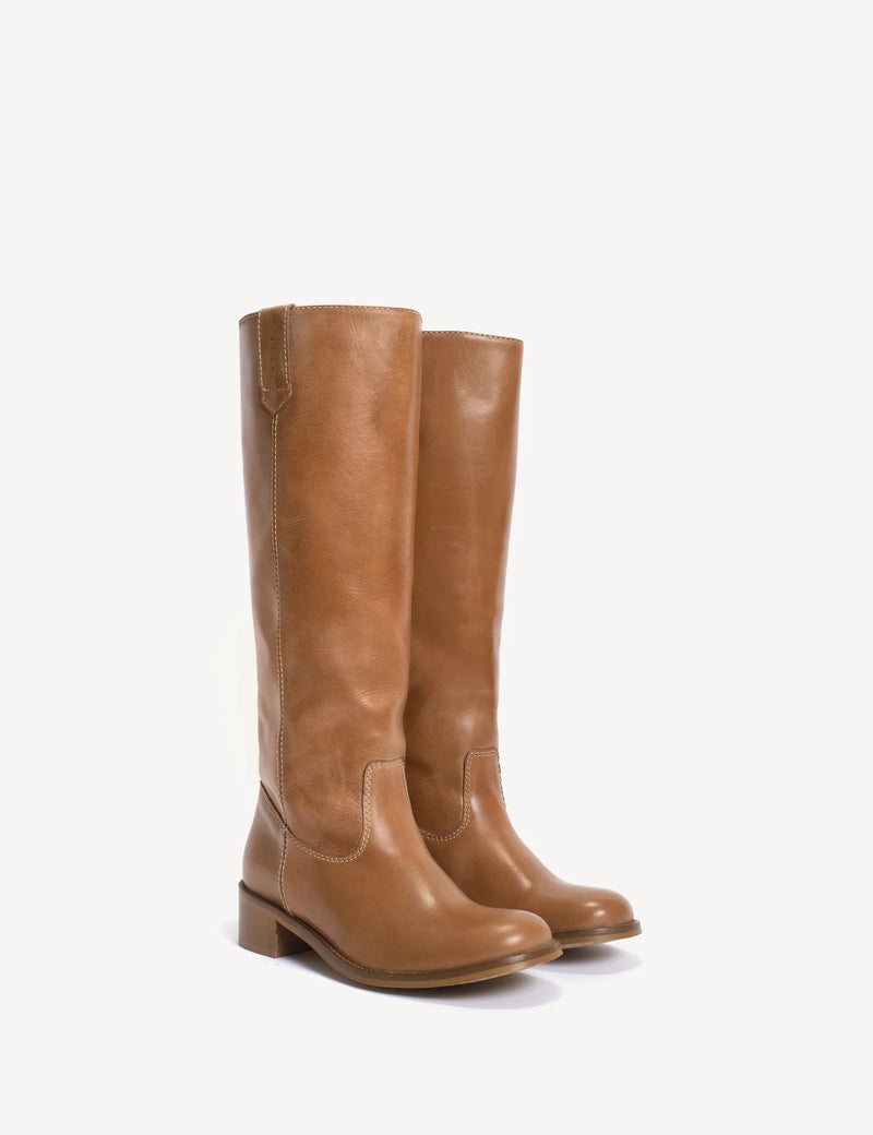 Dico - Læder Støvle - Dark Tan - Ann Gaucho