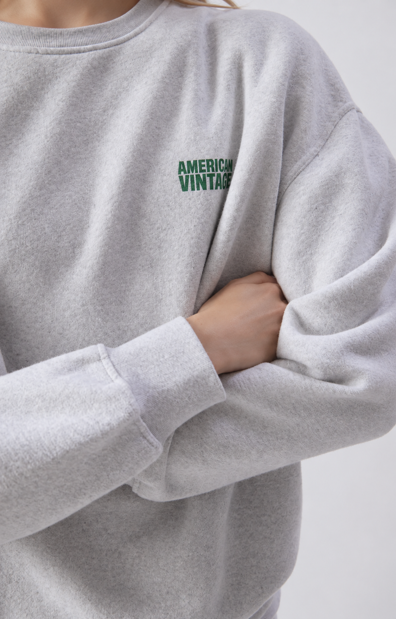American Vintage - Sweatshirt - Heather Grey - Baptown