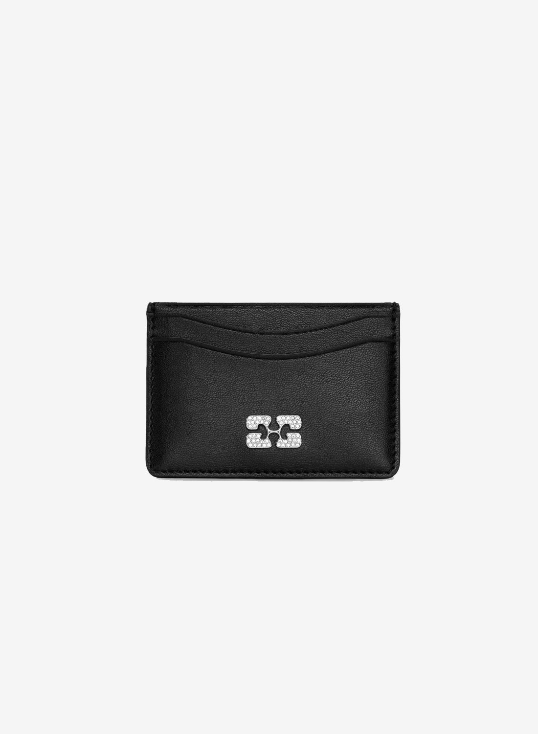 Ganni Bou Card Holder Strass Black