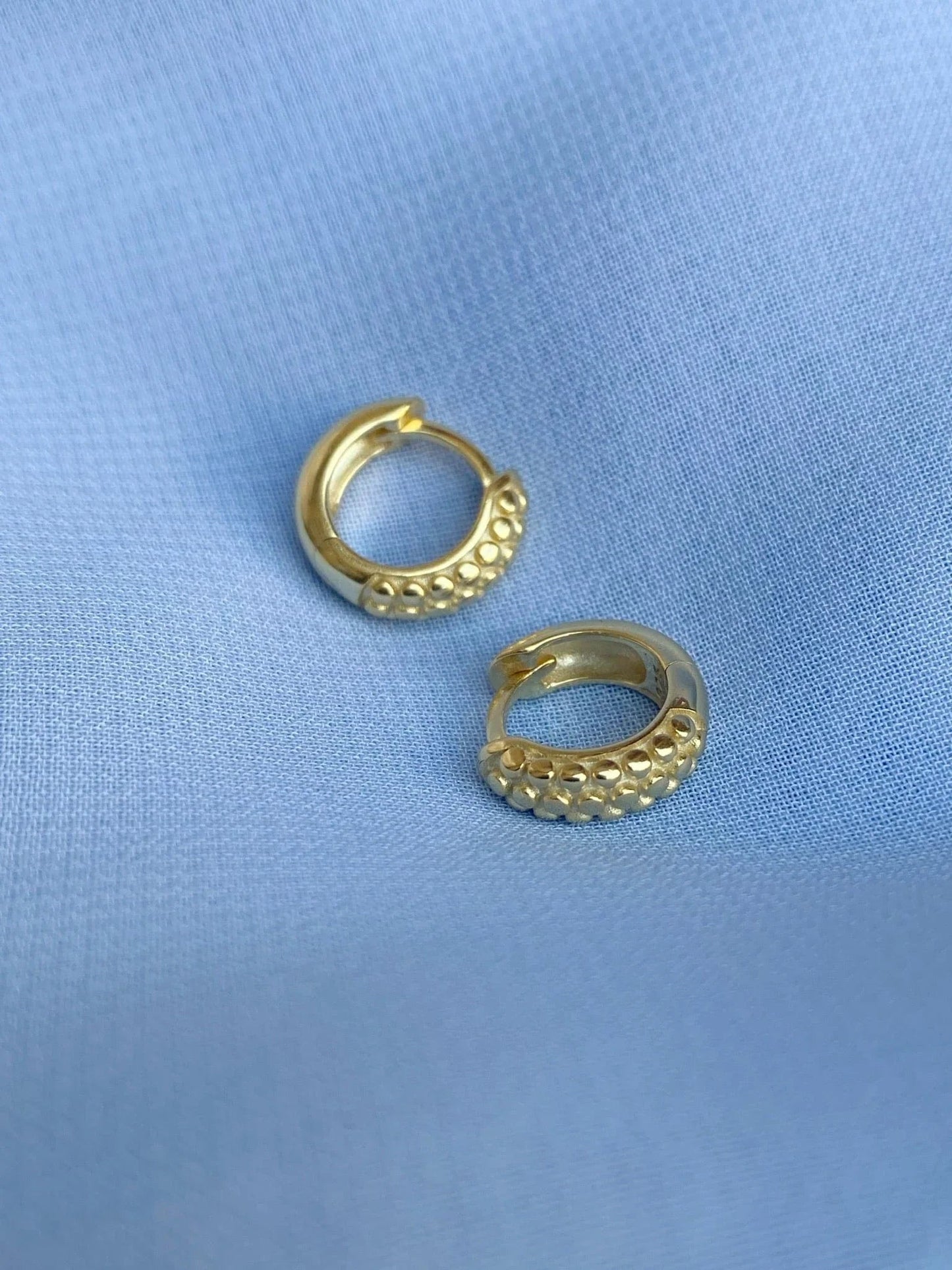 Andcopenhagen Jewelry - Øreringe hoops - 18 karat guldbelagt 925 sterlingsølv - Chunky Dottie