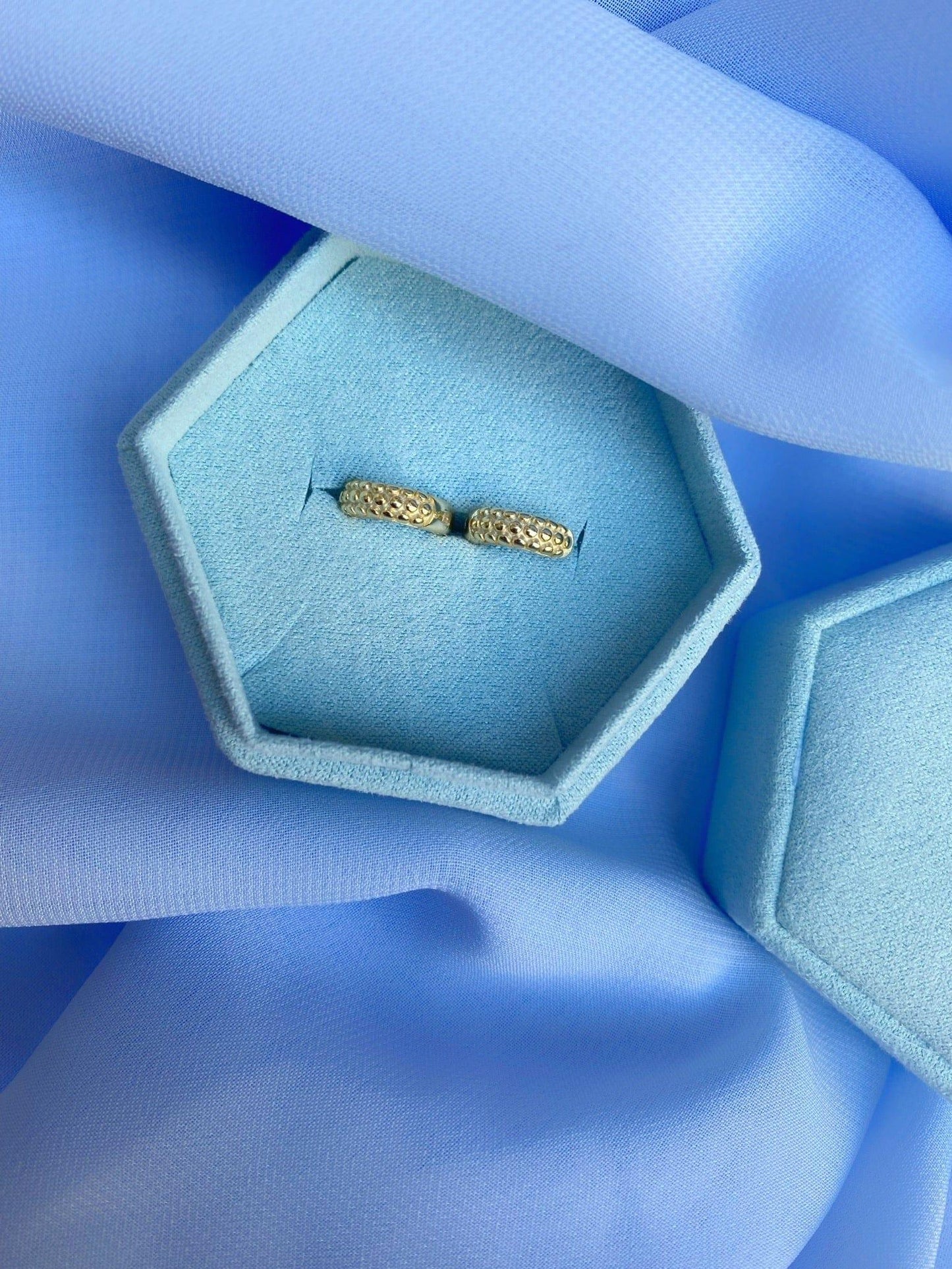 Andcopenhagen Jewelry - Øreringe hoops - 18 karat guldbelagt 925 sterlingsølv - Chunky Dottie