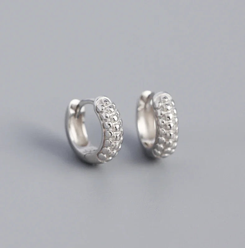 Andcopenhagen sølvøreringe Chunky Dottie hoops - 925 sterling sølv - Andcopenhagen