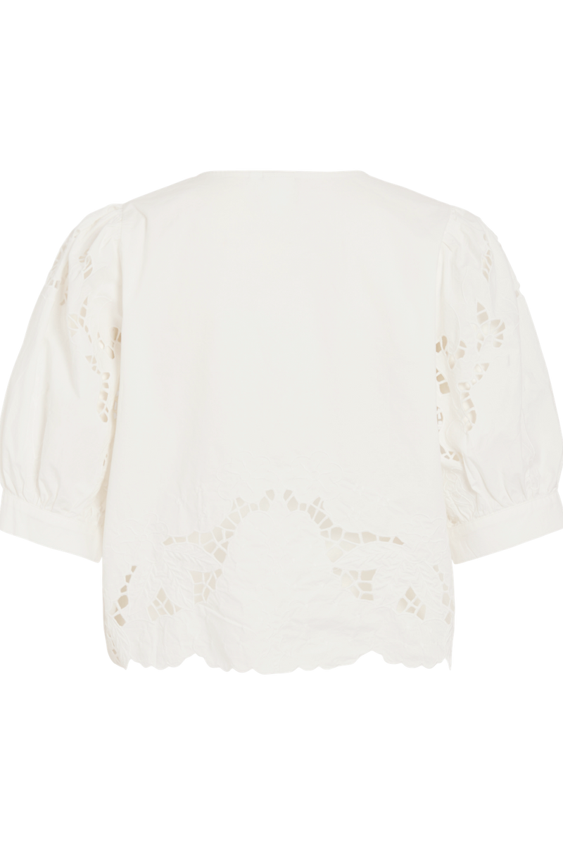 Rouge Edit - Top - Cloud Dancer - Rouscarlet