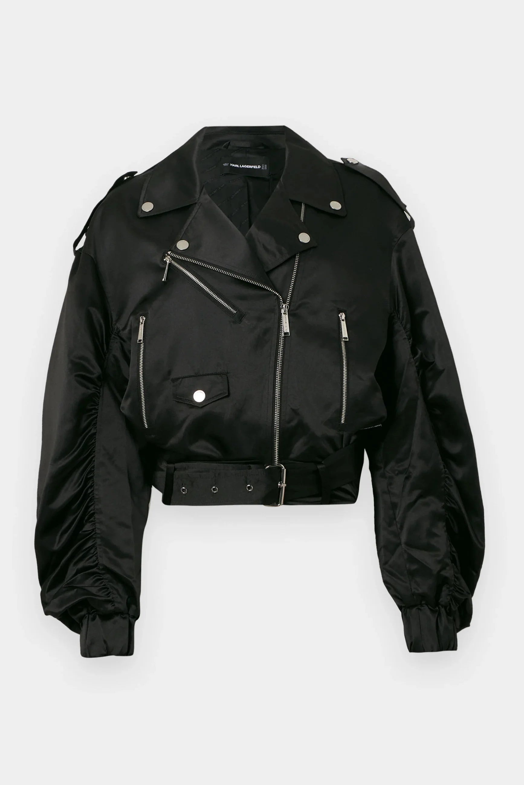 Karl Lagerfeld - Jakke - Sort - Biker Satin Bomber