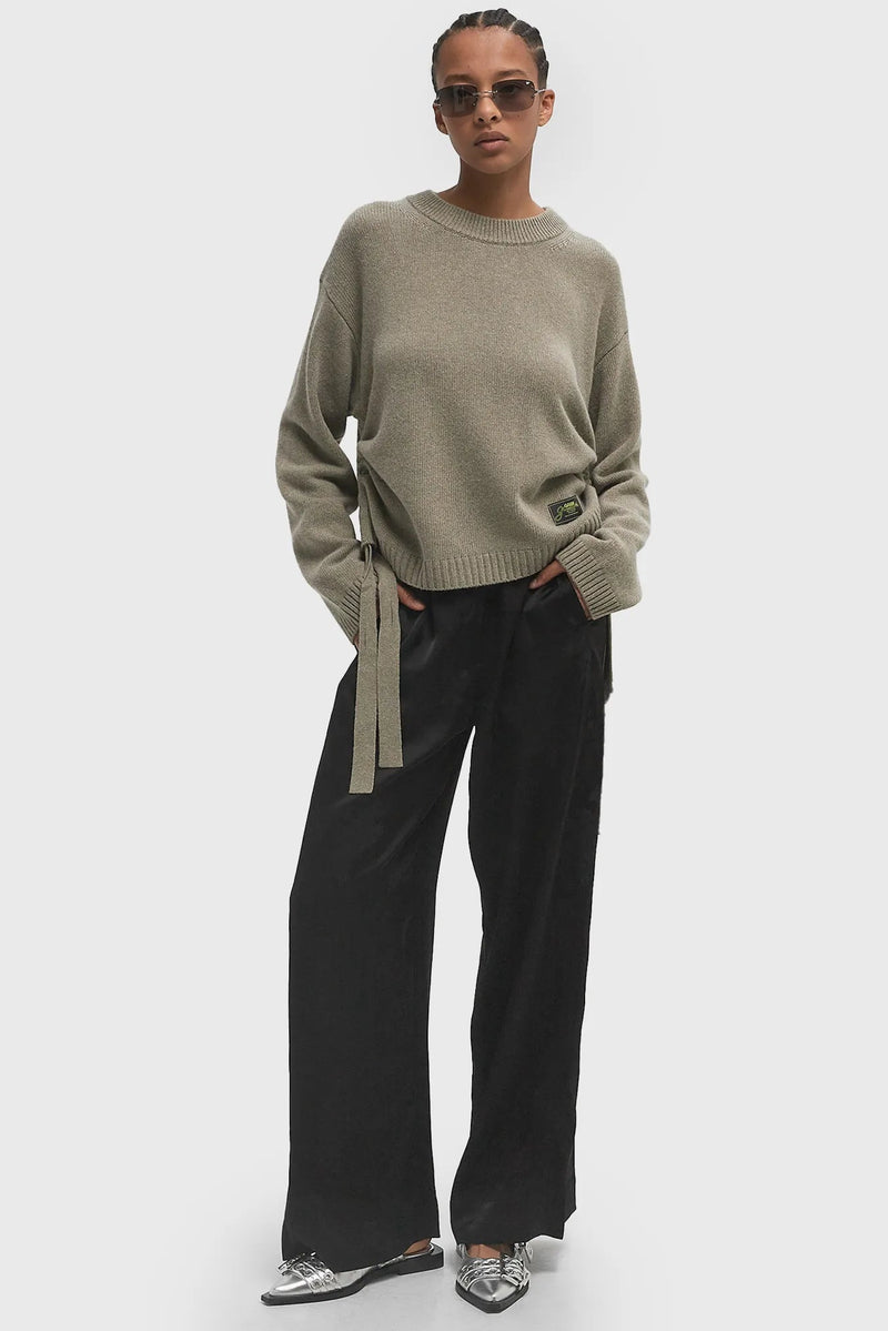 Ganni - Sweater - Dusty Olive - Future oversized Strik