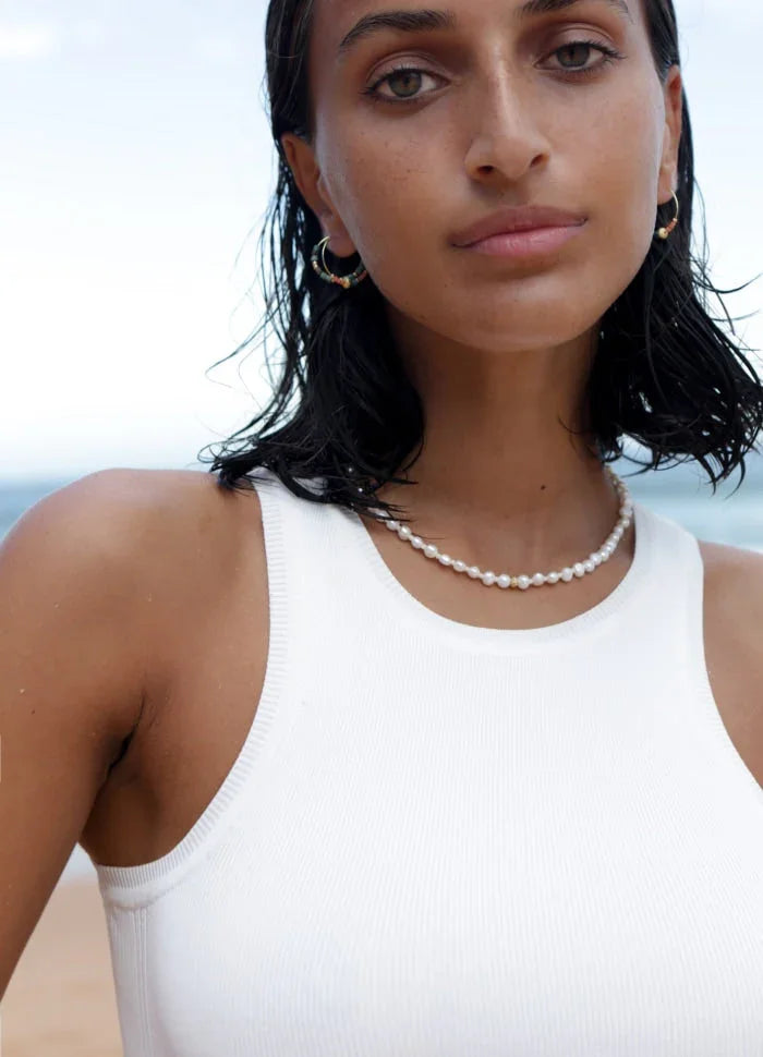 Anni Lu - Halskæde - Gold - Petite Stellar Pearly - Stilkompagniet.dk