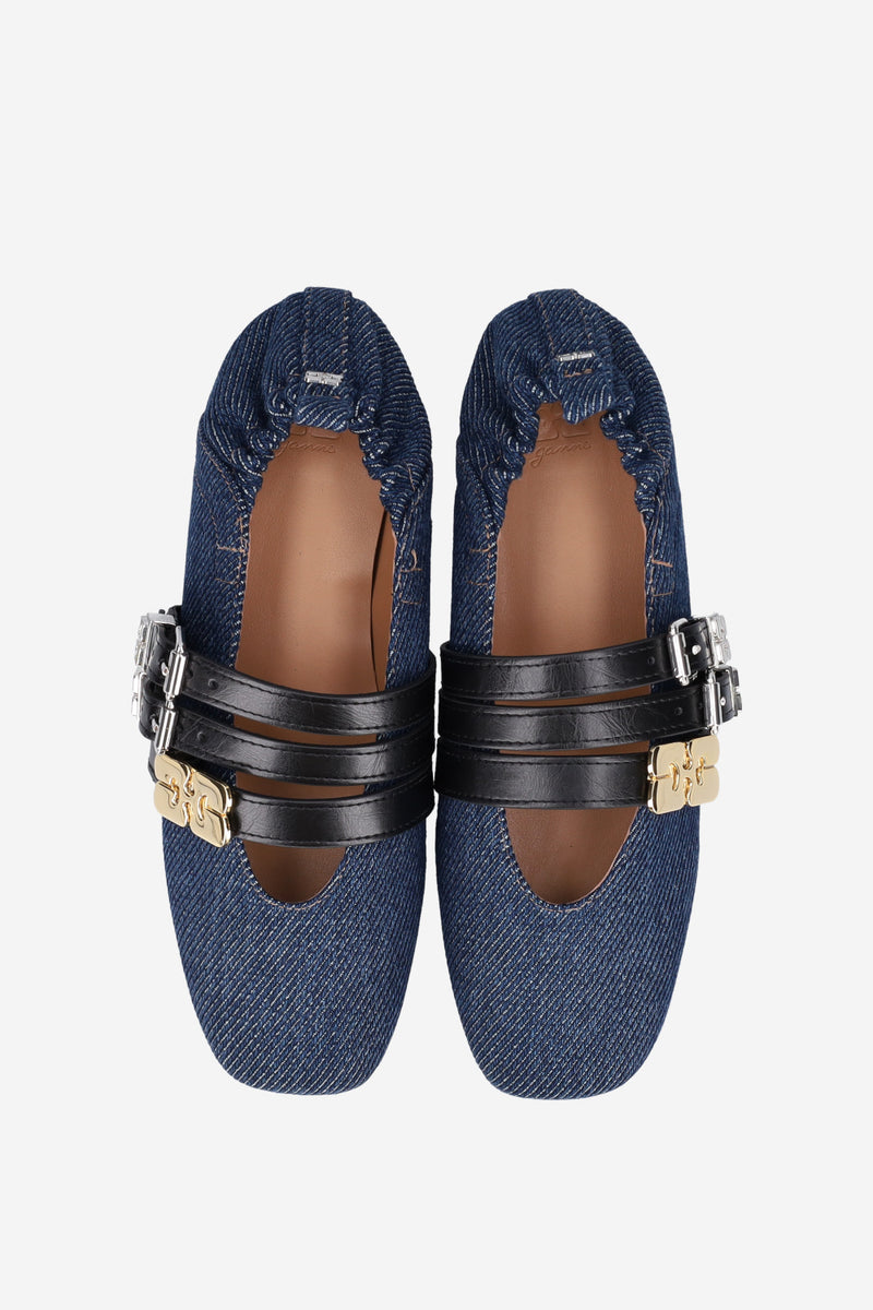 Ganni - Sko - Denim Fridge - Sue Triple Ballerina