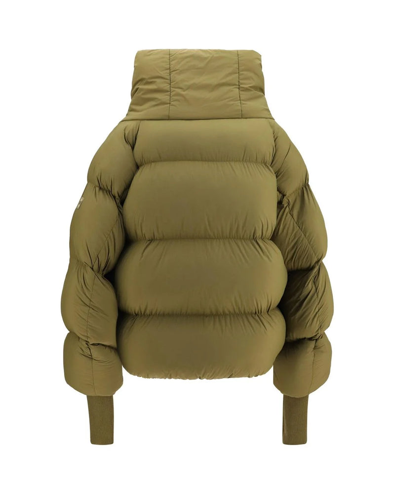 Ganni - Vinterjakke - Military Olive - Future Nylon Quilt Puffer